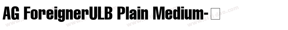 AG ForeignerULB Plain Medium字体转换